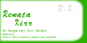 renata kirr business card